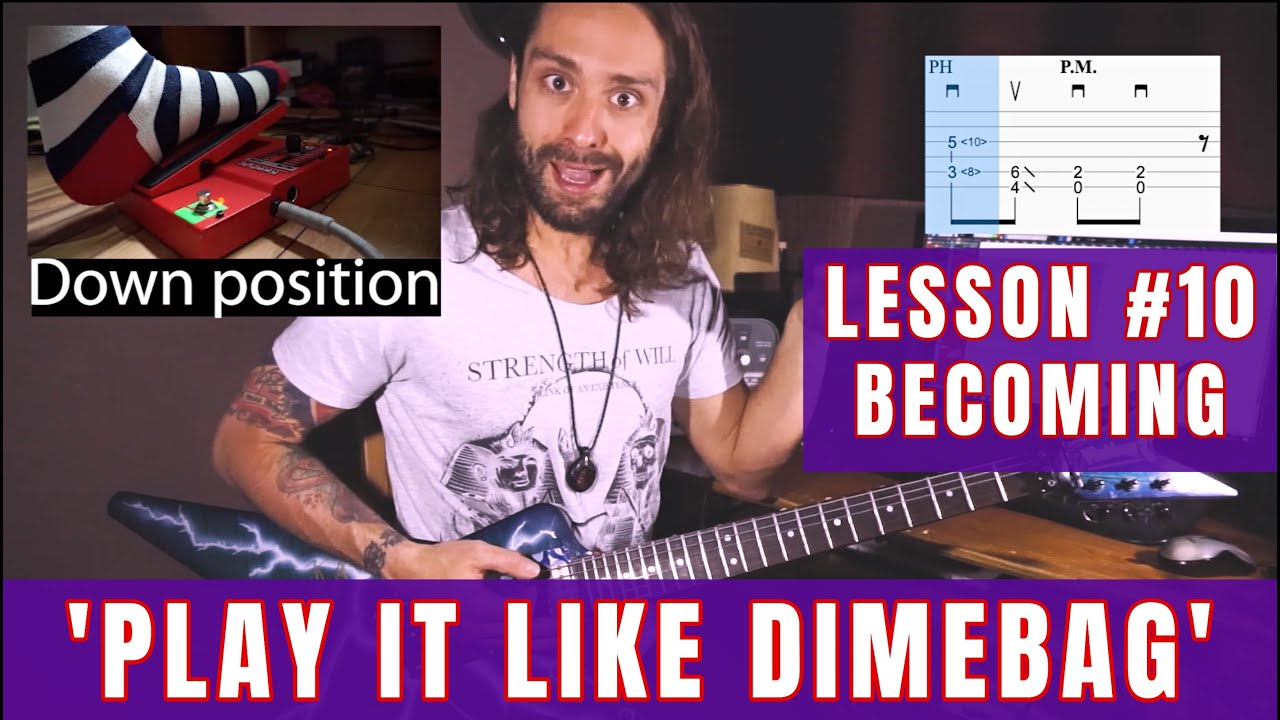 'PLAY IT LIKE DIMEBAG' LESSON #10 - PANTERA BECOMING FULL SONG lesson by Attila Voros (lev: 4/10)